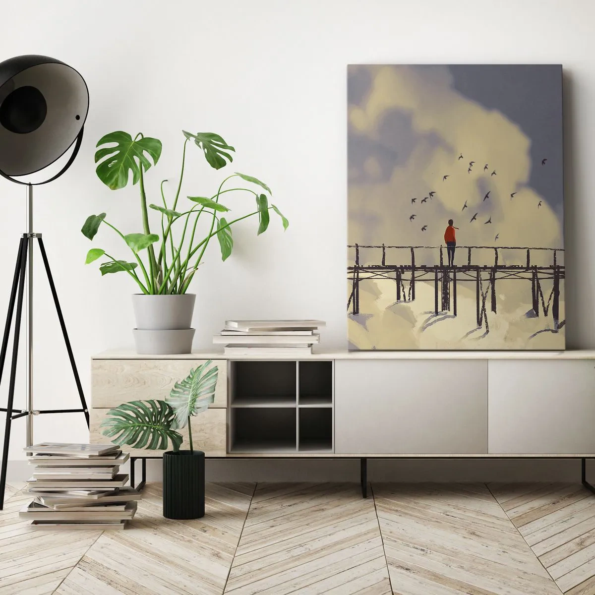 Obraz na plátně - Modrý stesk - 50x70 cm