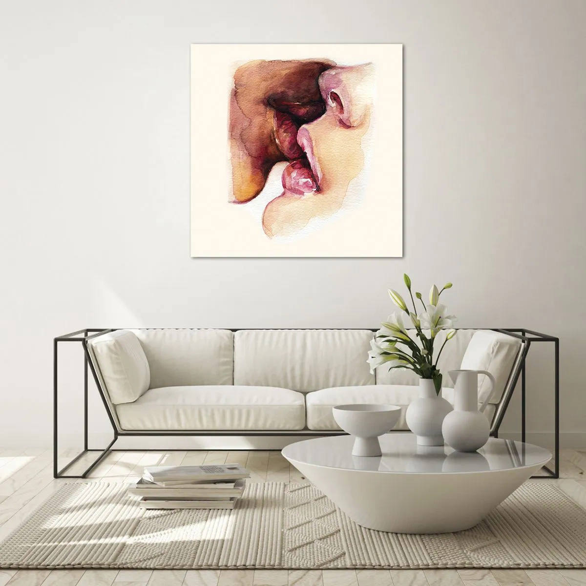 Obraz na skle - Jako noc a den, země a nebe - 70x70 cm