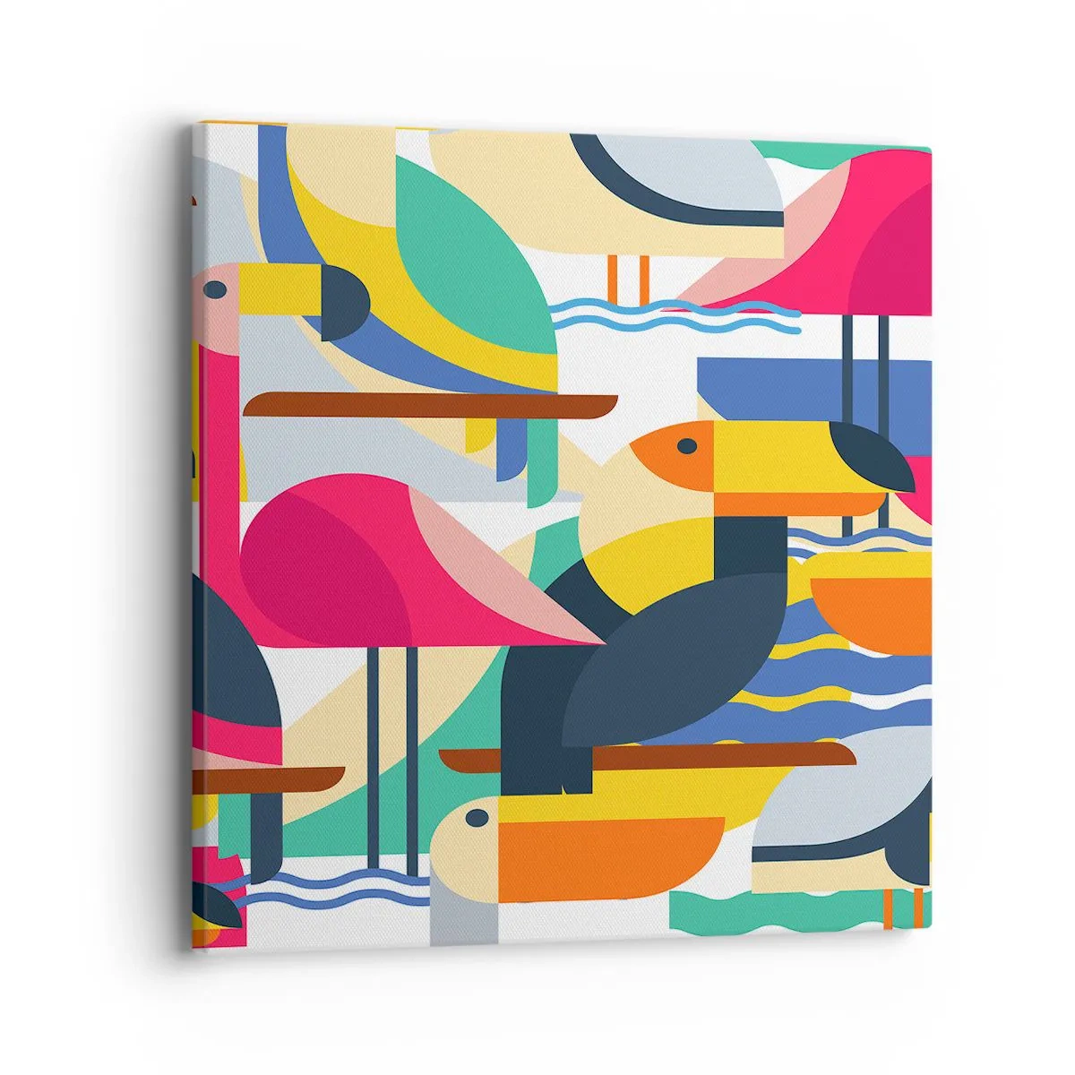 Obraz na plátně - Ptačí párty - 40x40 cm