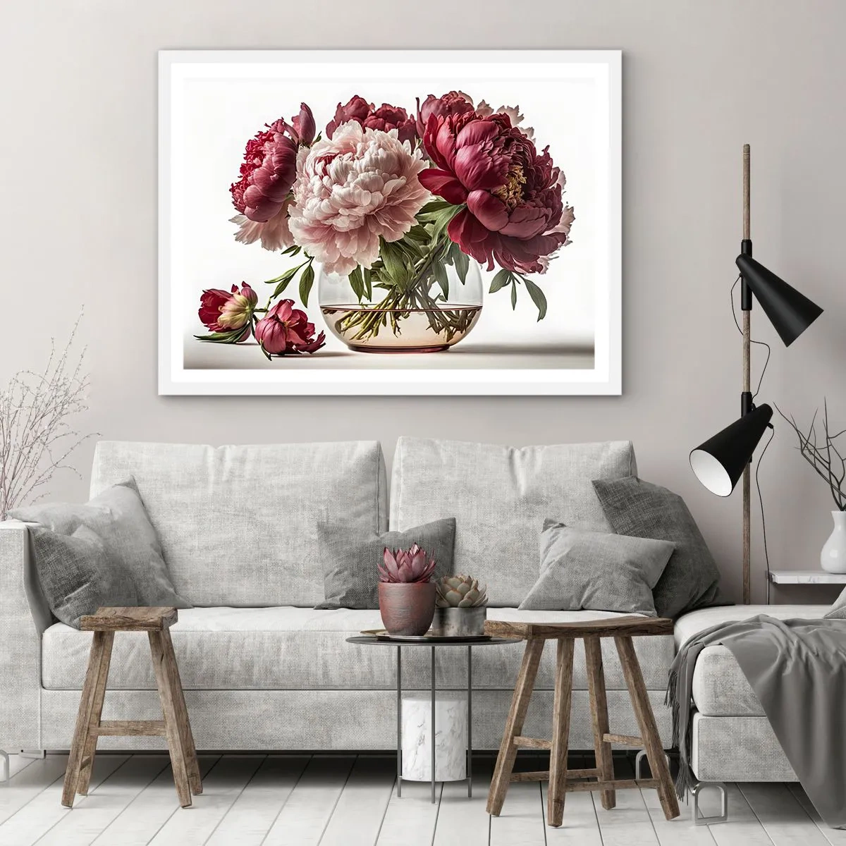 Plakát v bílém rámu - V plném rozkvětu krásy - 91x61 cm