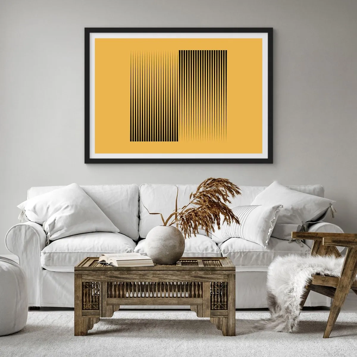 Plakát v černém rámu - Čtverec protikladů - 70x50 cm