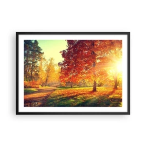 Plakát v černém rámu - Rudé je krásné - 70x50 cm