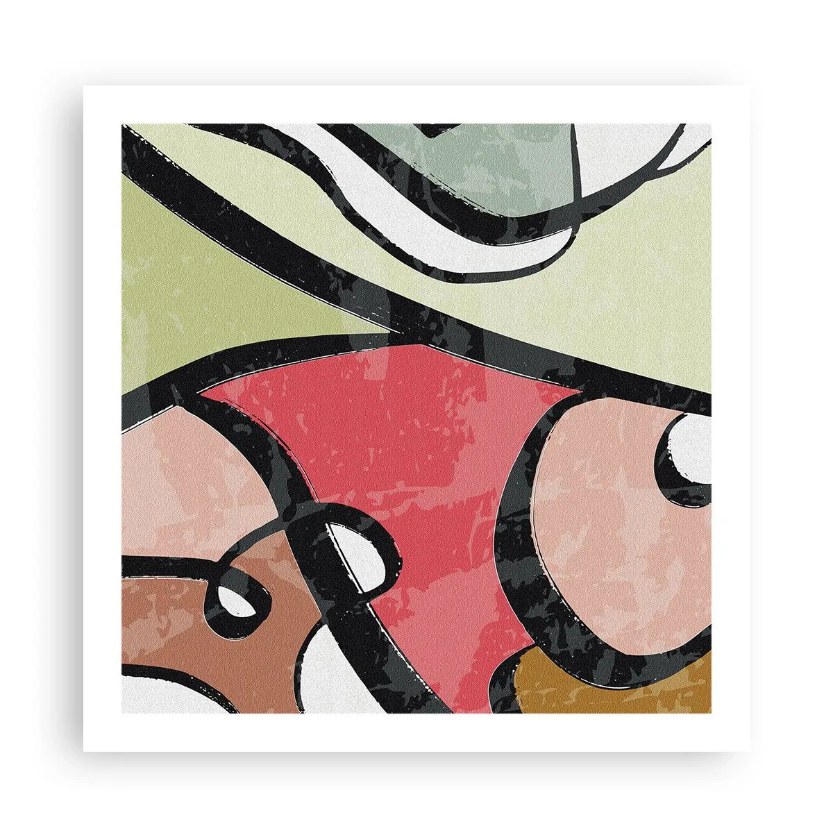 Plakát - Piruety uprostřed barev - 60x60 cm