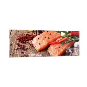 Obraz na skle - Norské dobrodružství v kuchyni - 90x30 cm