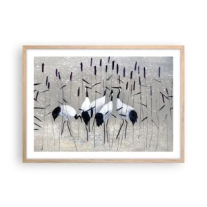 Plakát v rámu světlý dub - Mezi svými - 70x50 cm