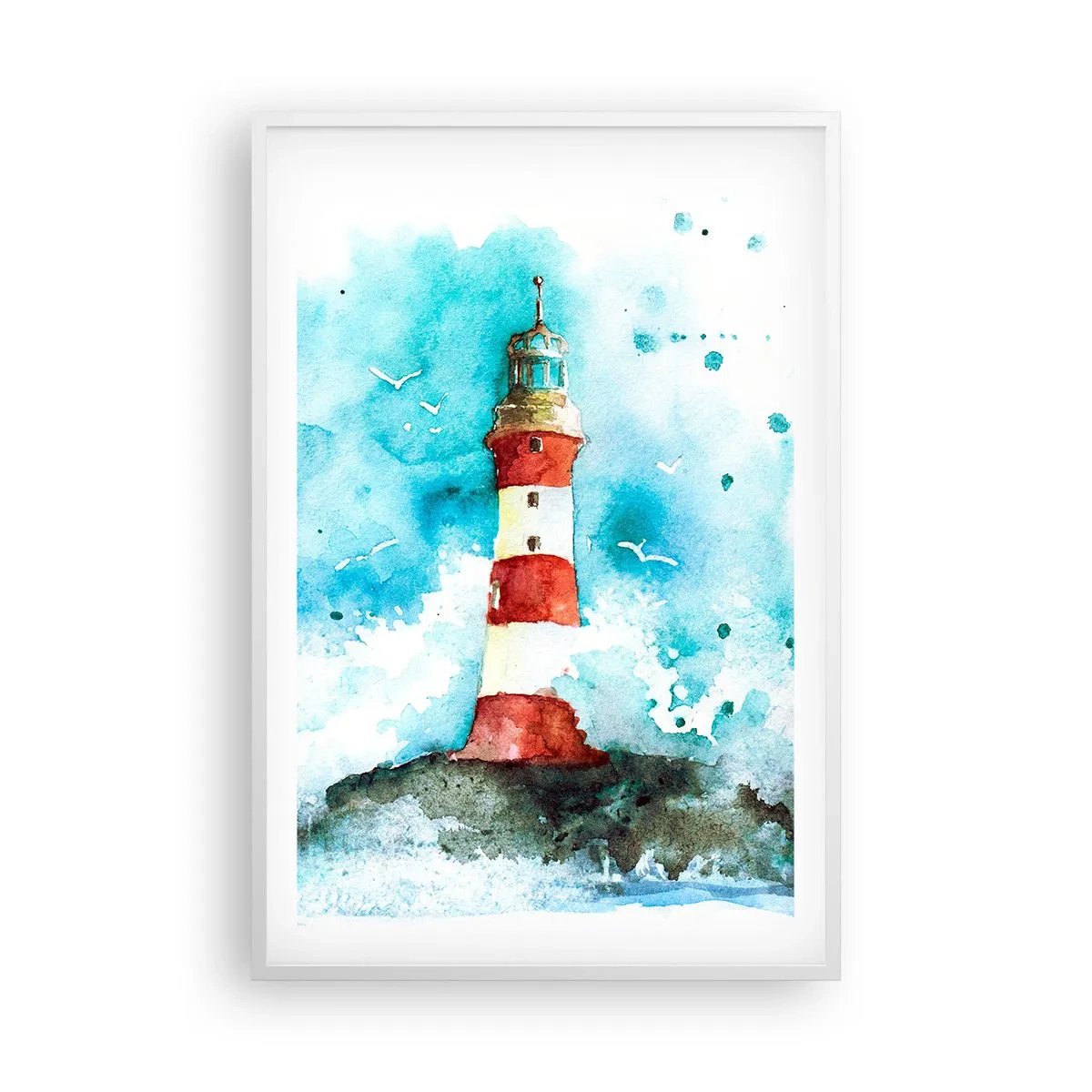 Plakát v bílém rámu - Jednota živlů - 61x91 cm