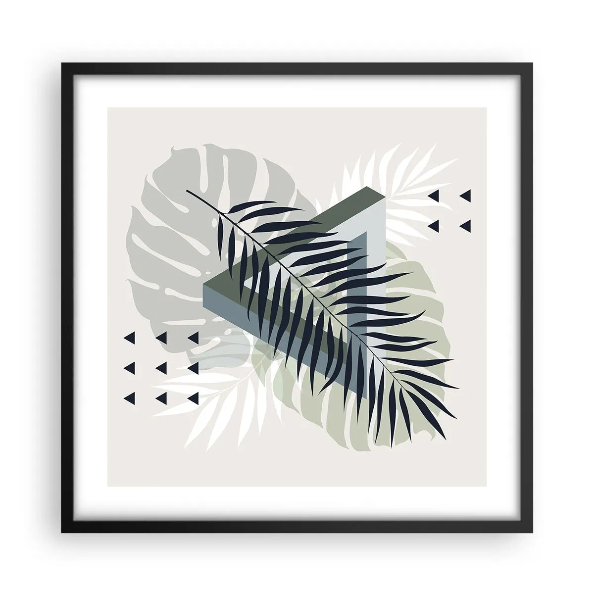 Plakát v černém rámu - Příroda a geometrie – dva řády? - 50x50 cm