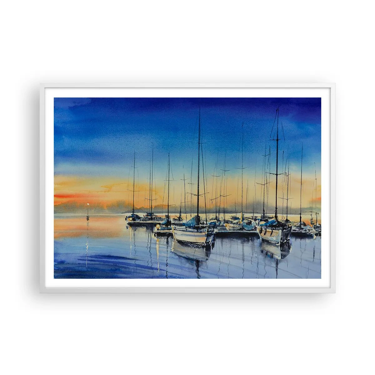 Plakát v bílém rámu - Konec dobrého dne - 100x70 cm