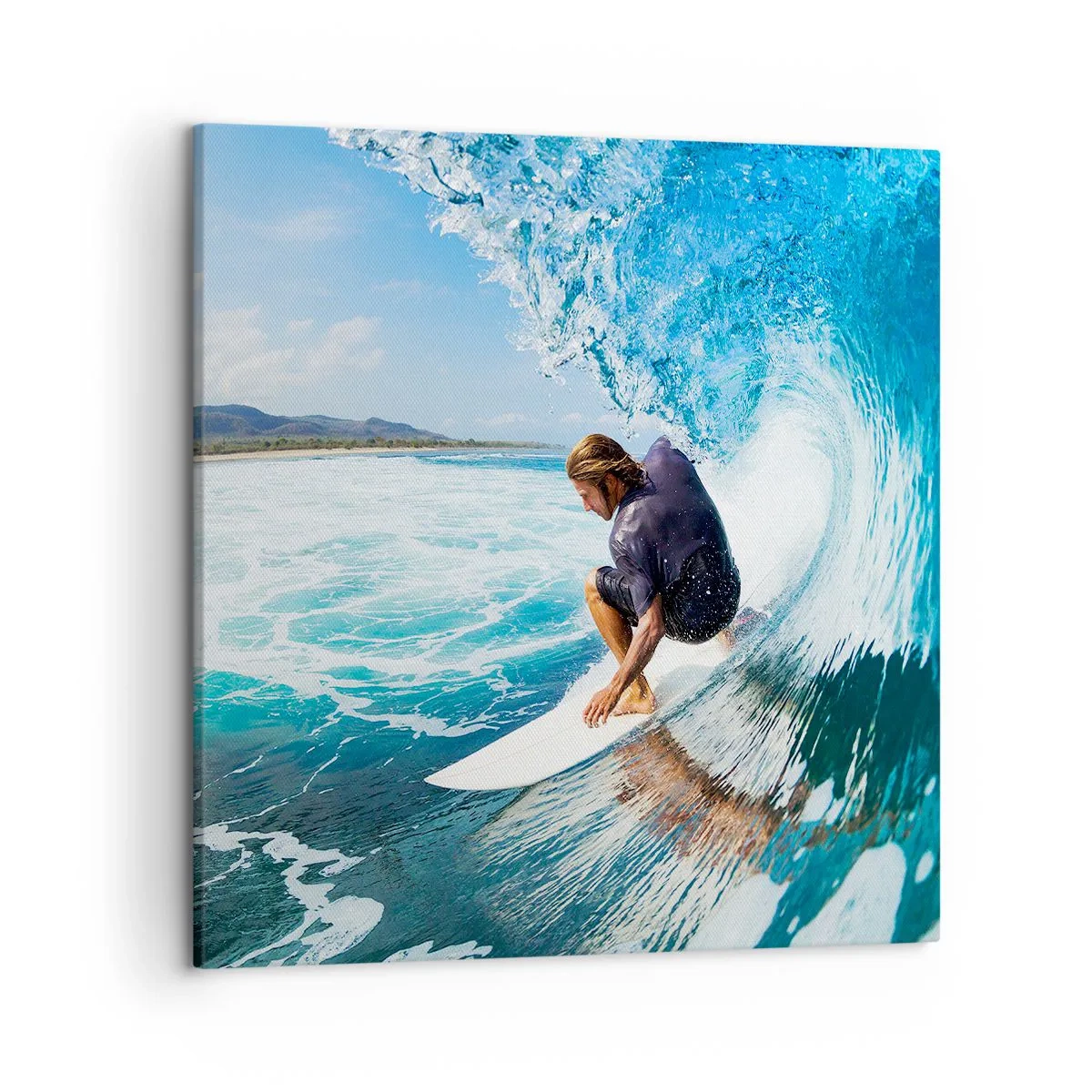 Obraz na plátně - Tančící s vlnami - 50x50 cm