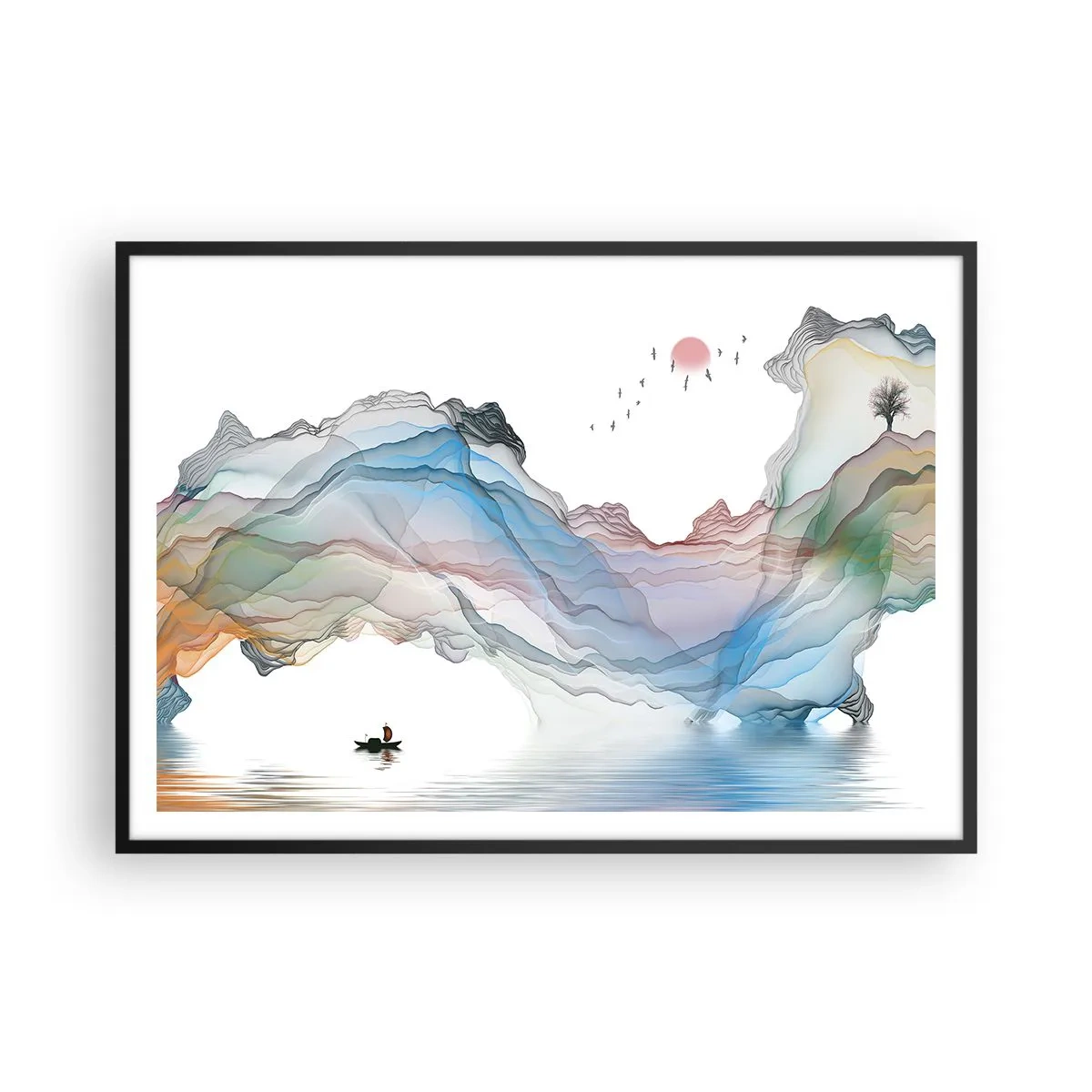 Plakát v černém rámu - Ke křišťálovým horám - 100x70 cm