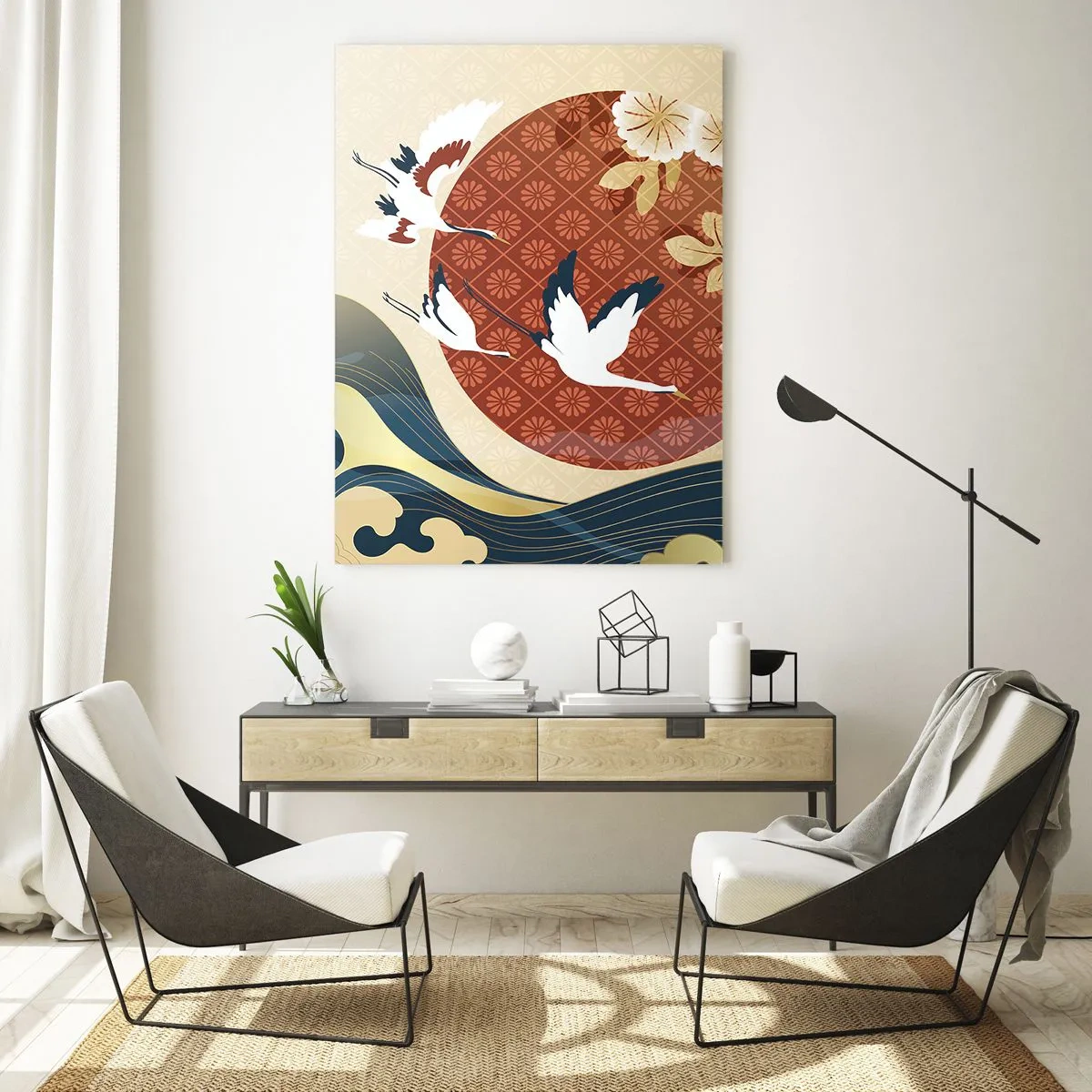 Obraz na skle - Japonská pohádka - 50x70 cm