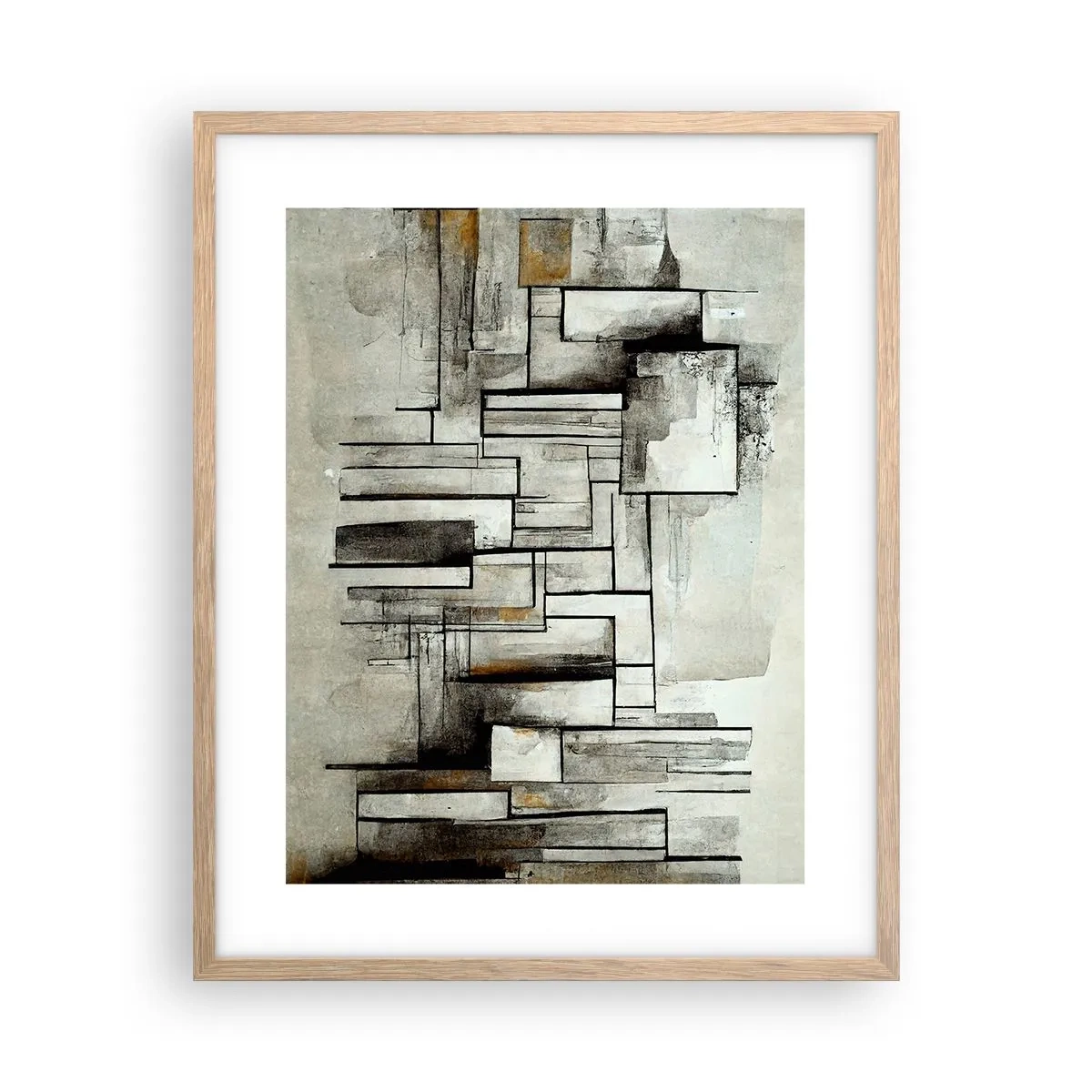 Plakát v rámu světlý dub - Síla jednoduchosti - 40x50 cm