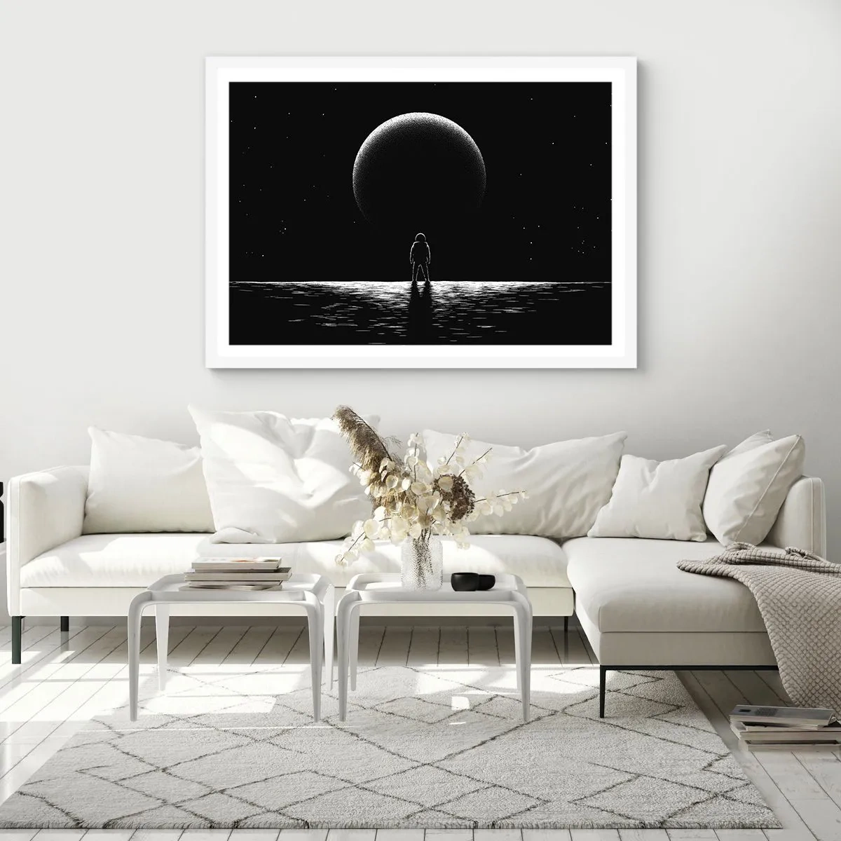 Plakát v bílém rámu - Tváři v tvář - 70x50 cm