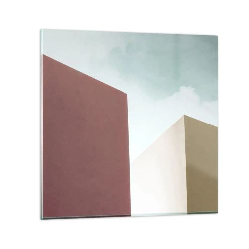 Obraz na skle - Geometrie slunečného léta - 30x30 cm