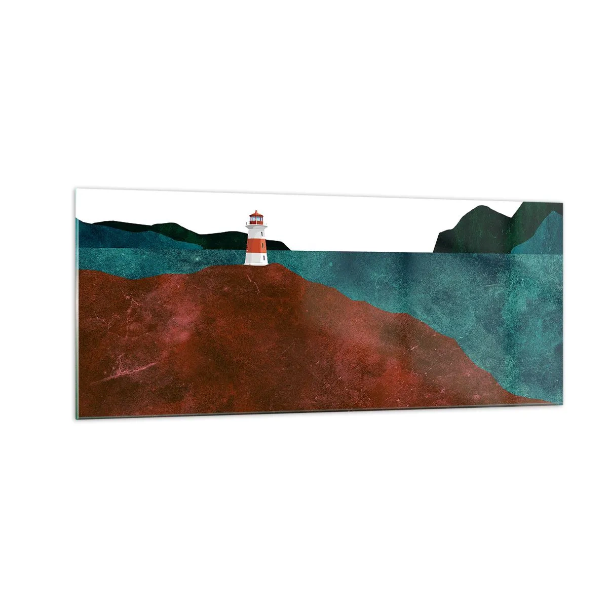Obraz na skle - Hledící na moře - 100x40 cm