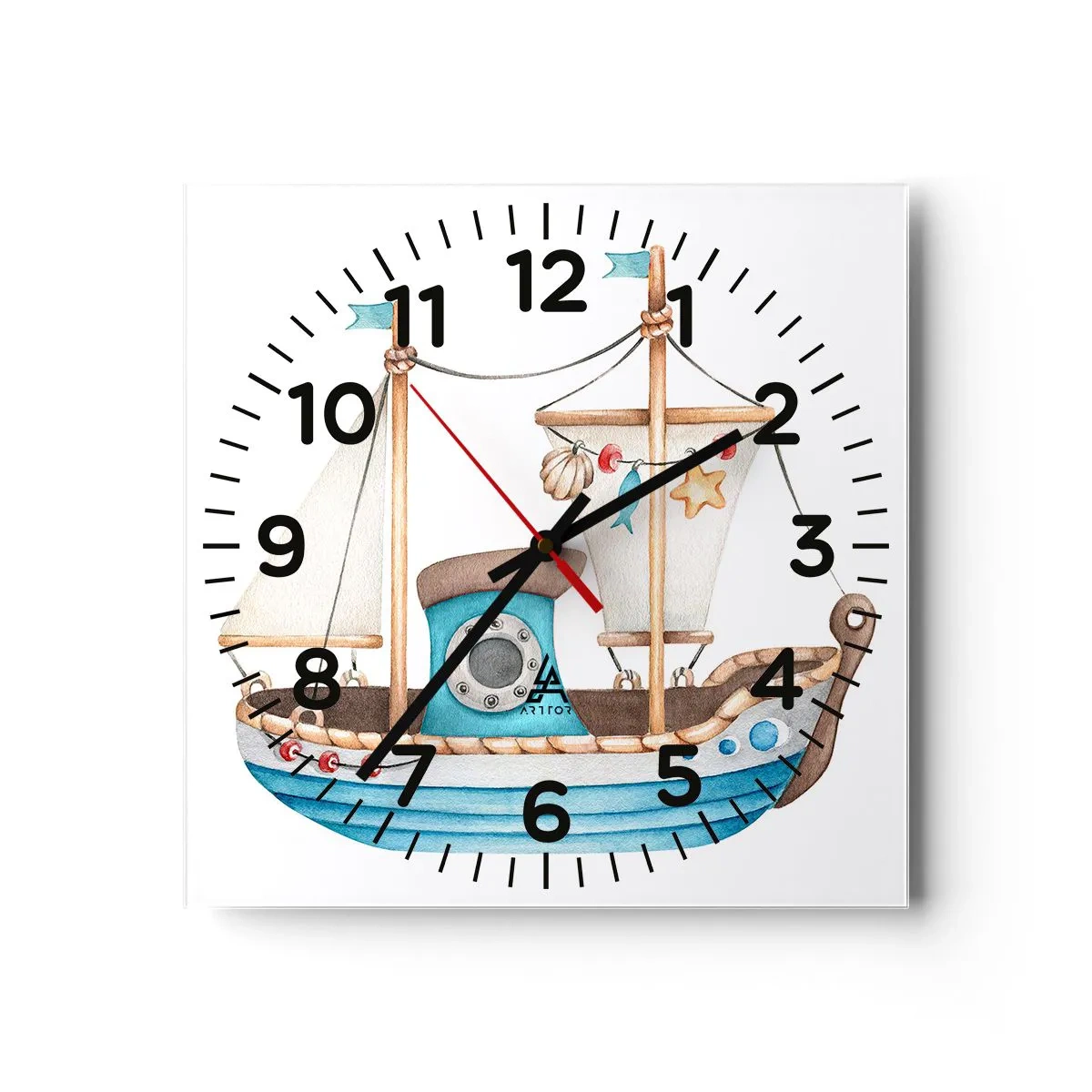 Nástěnné hodiny - Ahoj, dobrodružství! - 40x40 cm