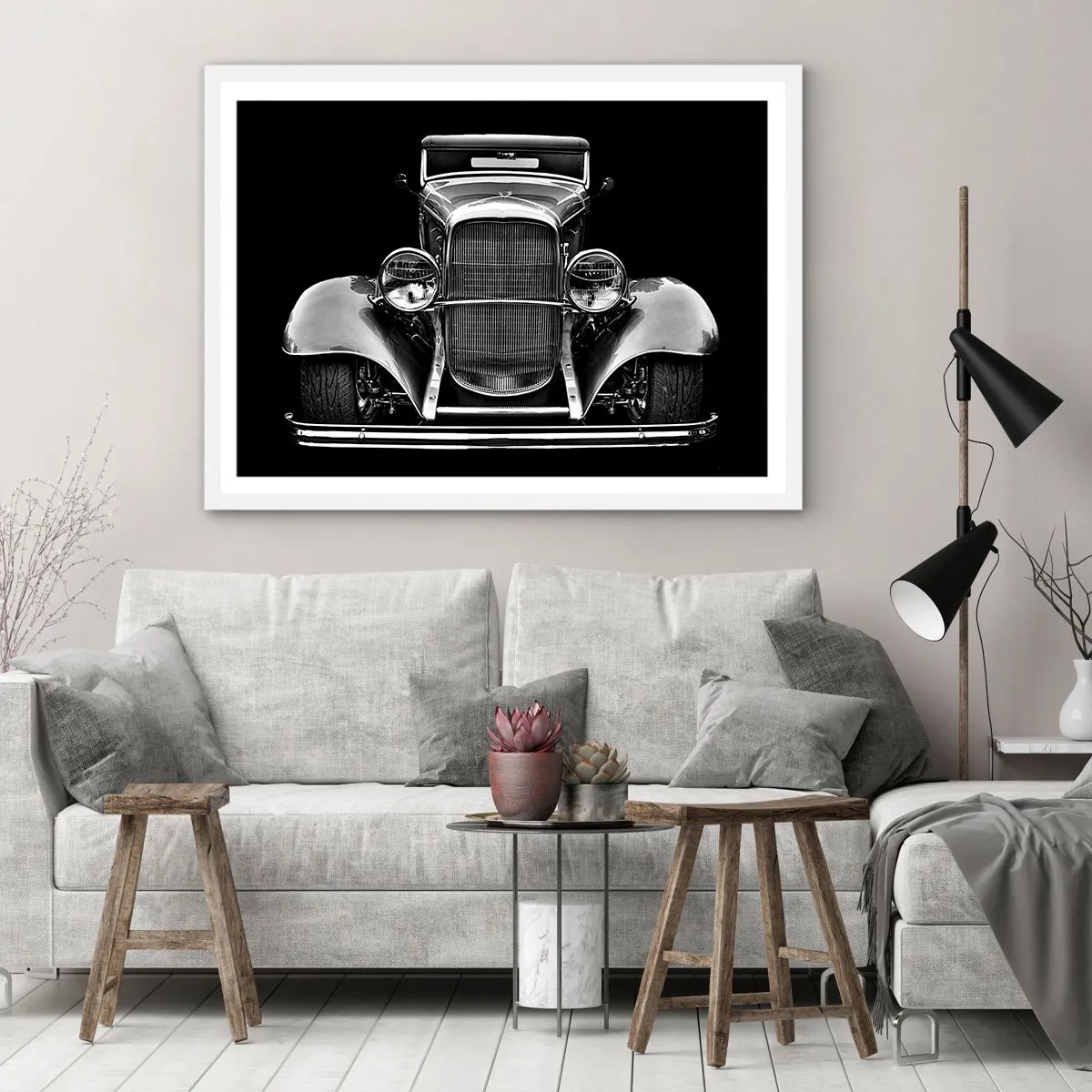 Plakát v bílém rámu - Opravdový gentleman - 70x50 cm