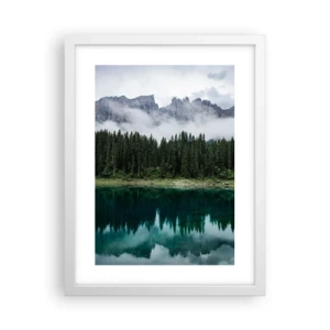 Plakát v bílém rámu - Tiše, tiše, neprobuďme spící vodu…. - 30x40 cm