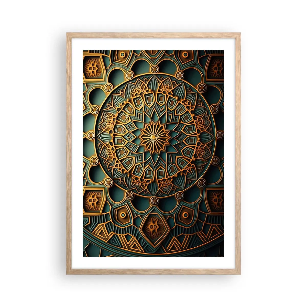 Plakát v rámu světlý dub - V arabském stylu - 50x70 cm