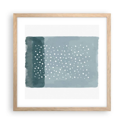 Plakát v rámu světlý dub - Pěstováno na modři - 40x40 cm