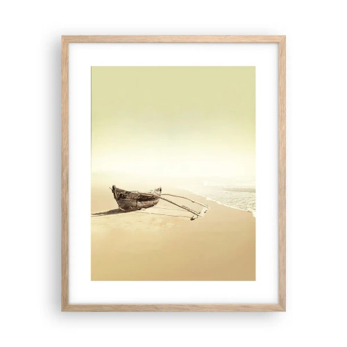 Plakát v rámu světlý dub - Vzpomínka na jižní moře - 40x50 cm