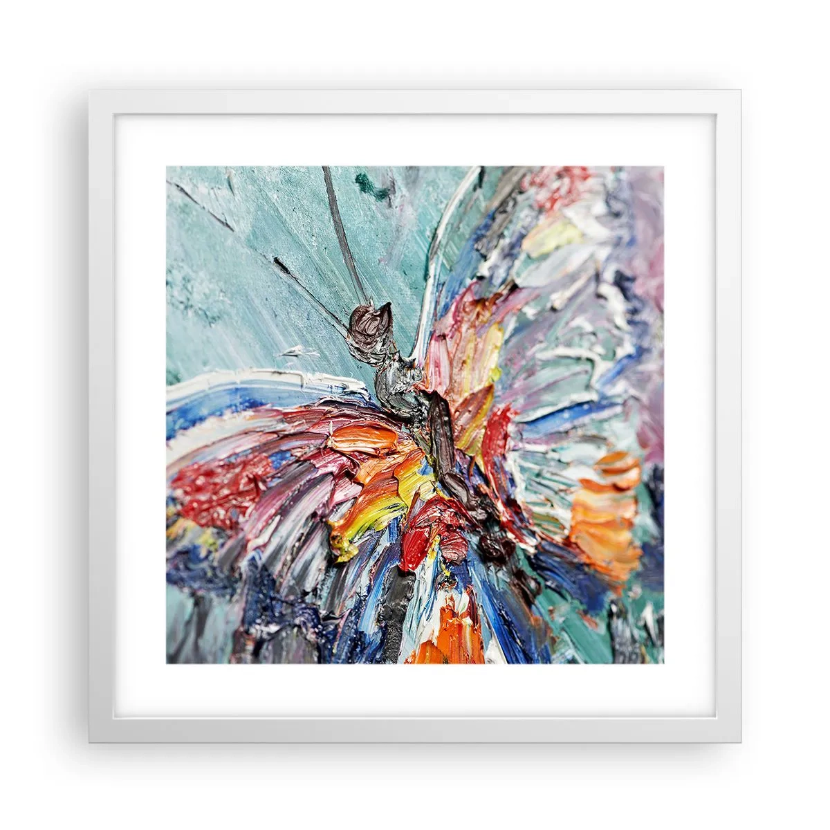 Plakát v bílém rámu - Namalovaný přírodou - 40x40 cm