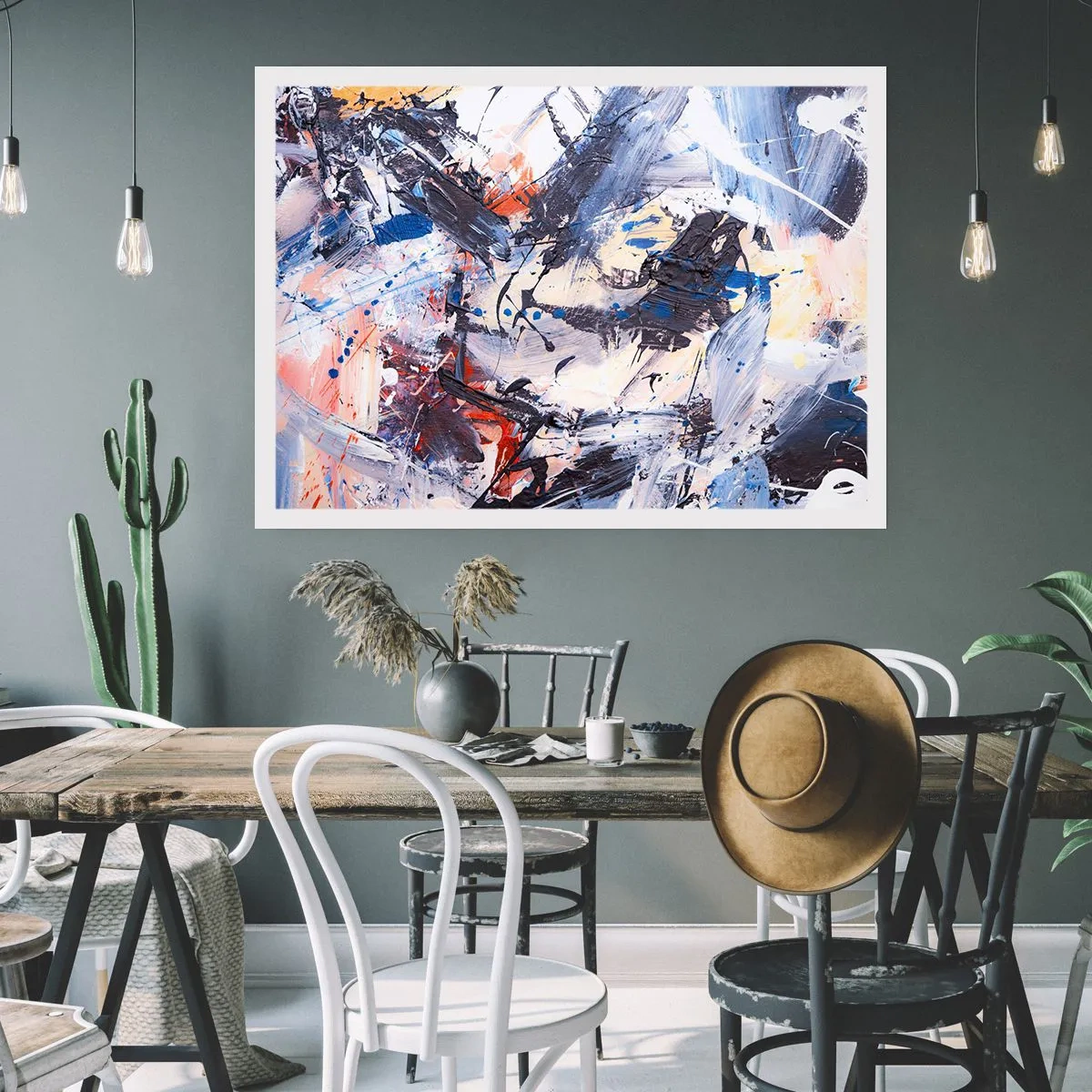 Plakát - Bláznivý tanec abstrakce - 100x70 cm