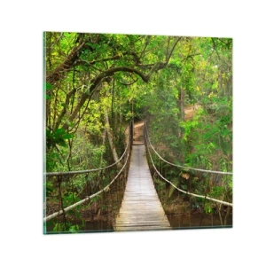 Obraz na skle - Protože na zahradě rostou popínavé rostliny - 50x50 cm