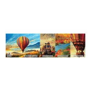 Vzor Fototapety Premium Canvas - V tichu je toho vidět víc - Balón, Krajina, Příroda - 100x30 cm