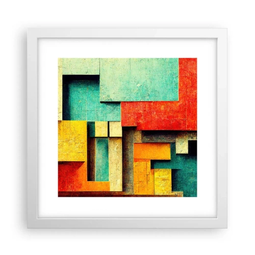 Plakát v bílém rámu - Festival pravých úhlů - 30x30 cm