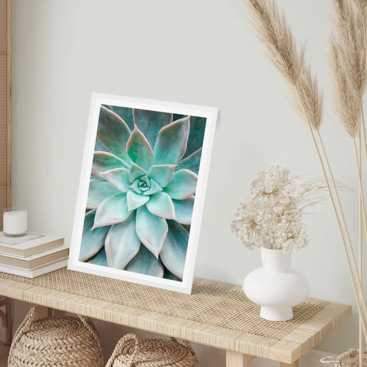 Plakát v bílém rámu - Srdce pouště - 40x50 cm