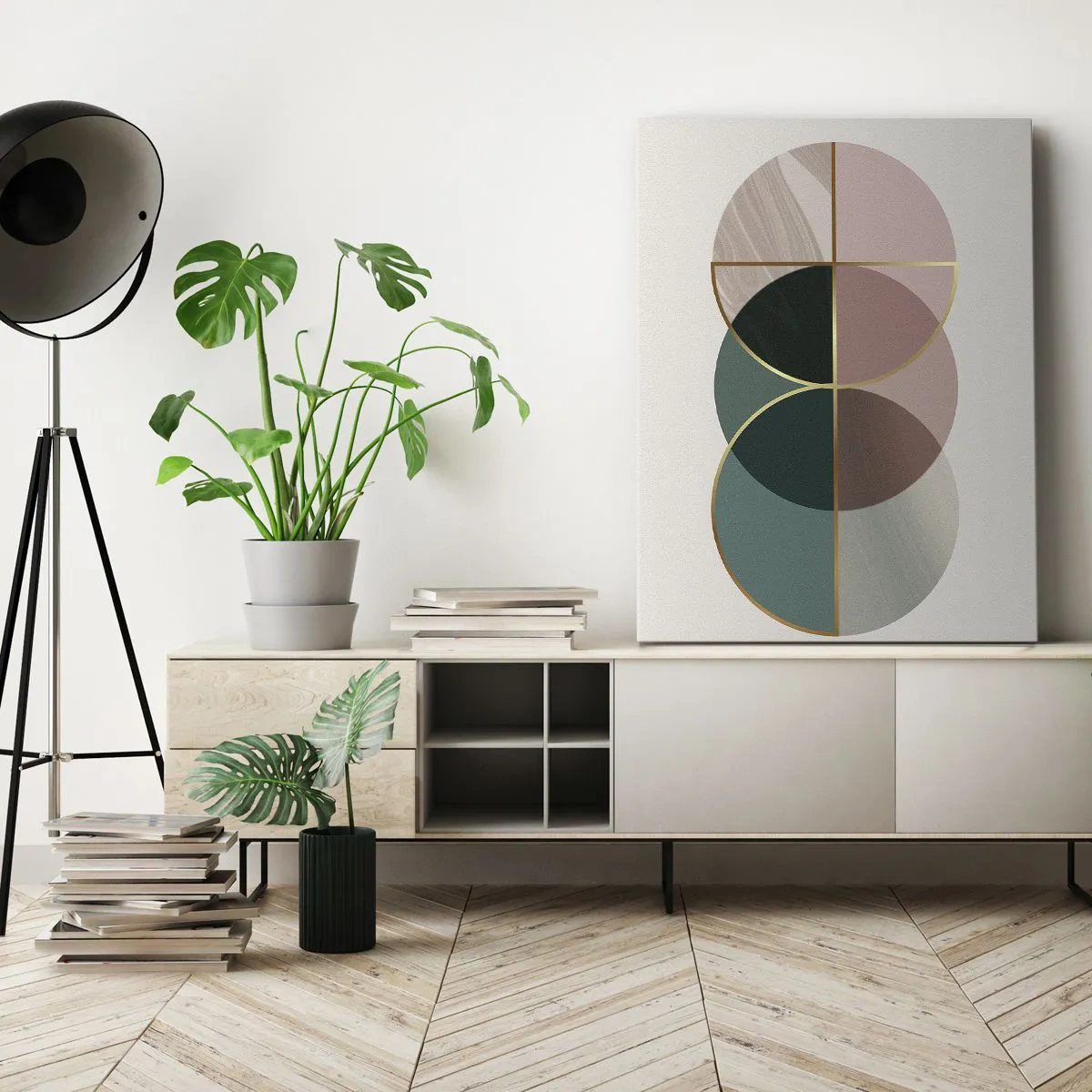 Obraz na plátně - Kruhy… - 55x100 cm