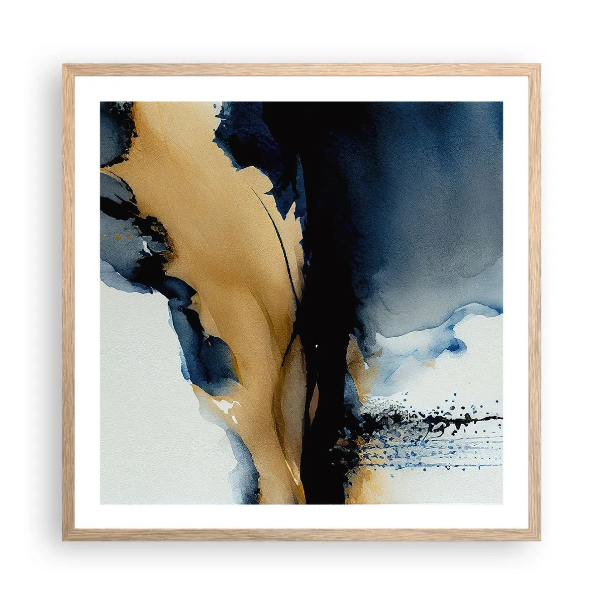 Plakát v rámu světlý dub - Za závojem - 60x60 cm