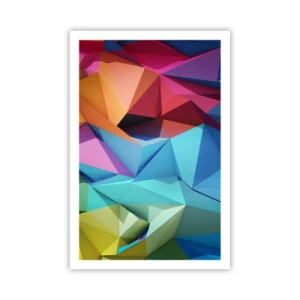 Plakát - Duhové origami - 61x91 cm