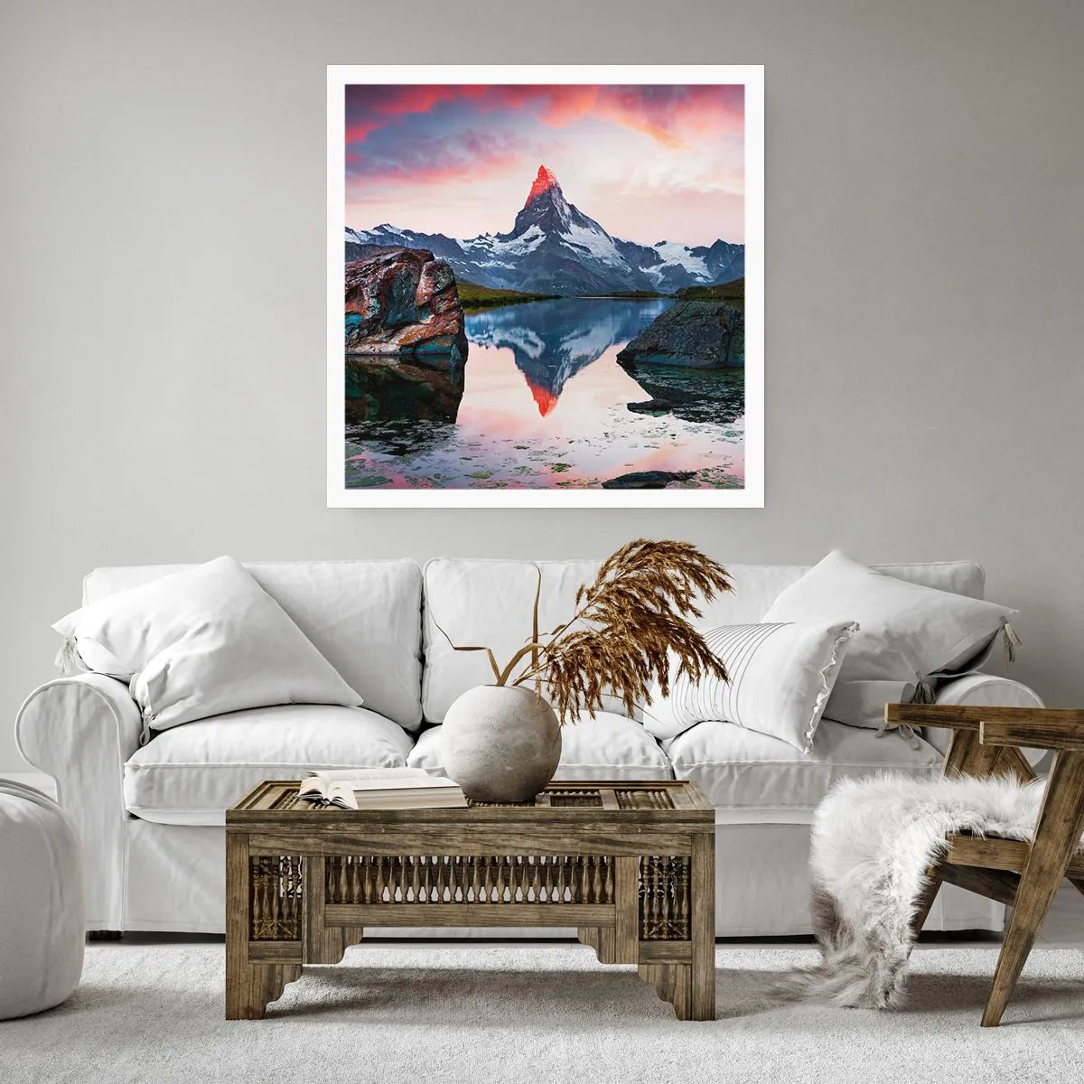 Plakát - Srdce hor je vřelé - 60x60 cm