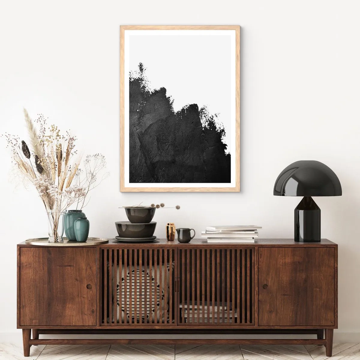 Plakát v rámu světlý dub - Živly: země - 70x100 cm