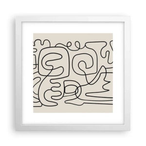 Plakát v bílém rámu - Podle stopy - 30x30 cm