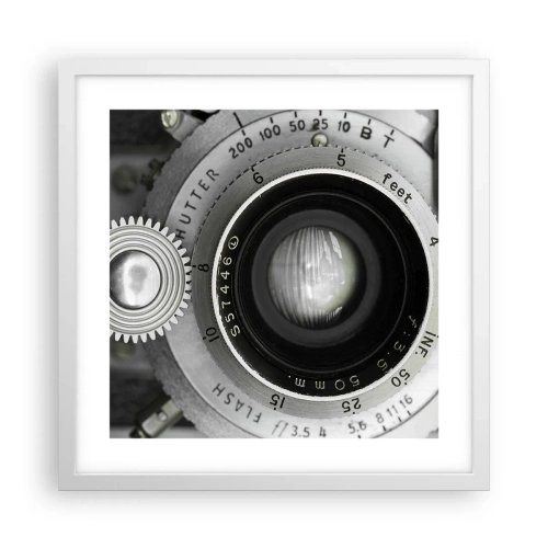 Plakát v bílém rámu - Příběh o Hollywoodu - 40x40 cm