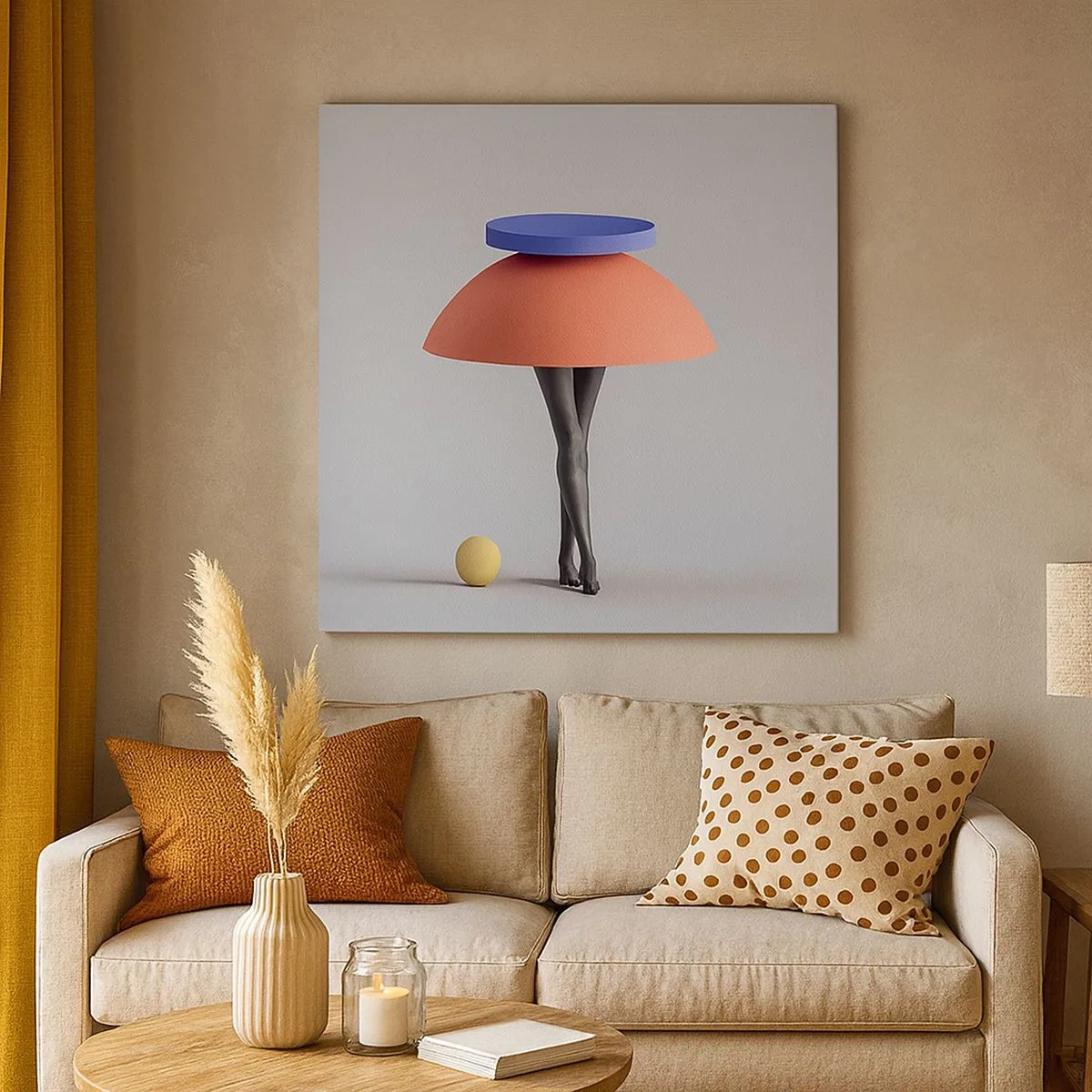 Obraz na plátně - Surrealistická kompozice - 30x30 cm