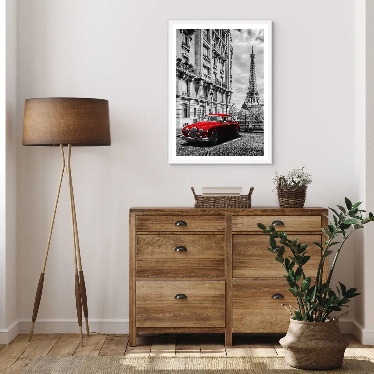 Plakát v bílém rámu - Dravec ve městě - 61x91 cm