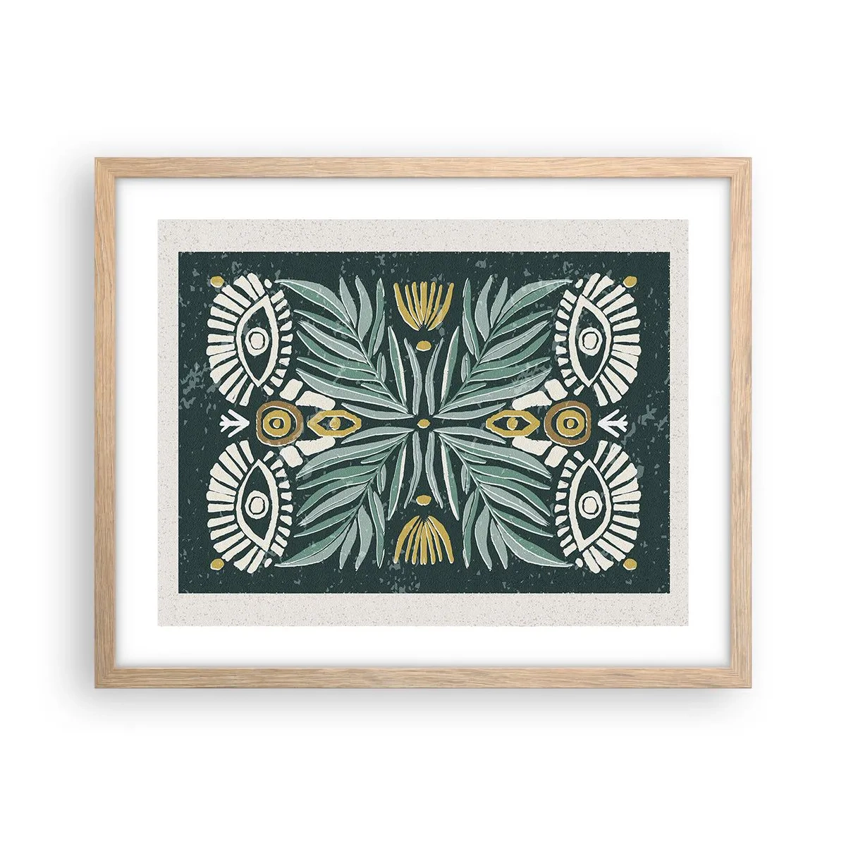 Plakát v rámu světlý dub - Jako lidová vystřihovánka - 50x40 cm