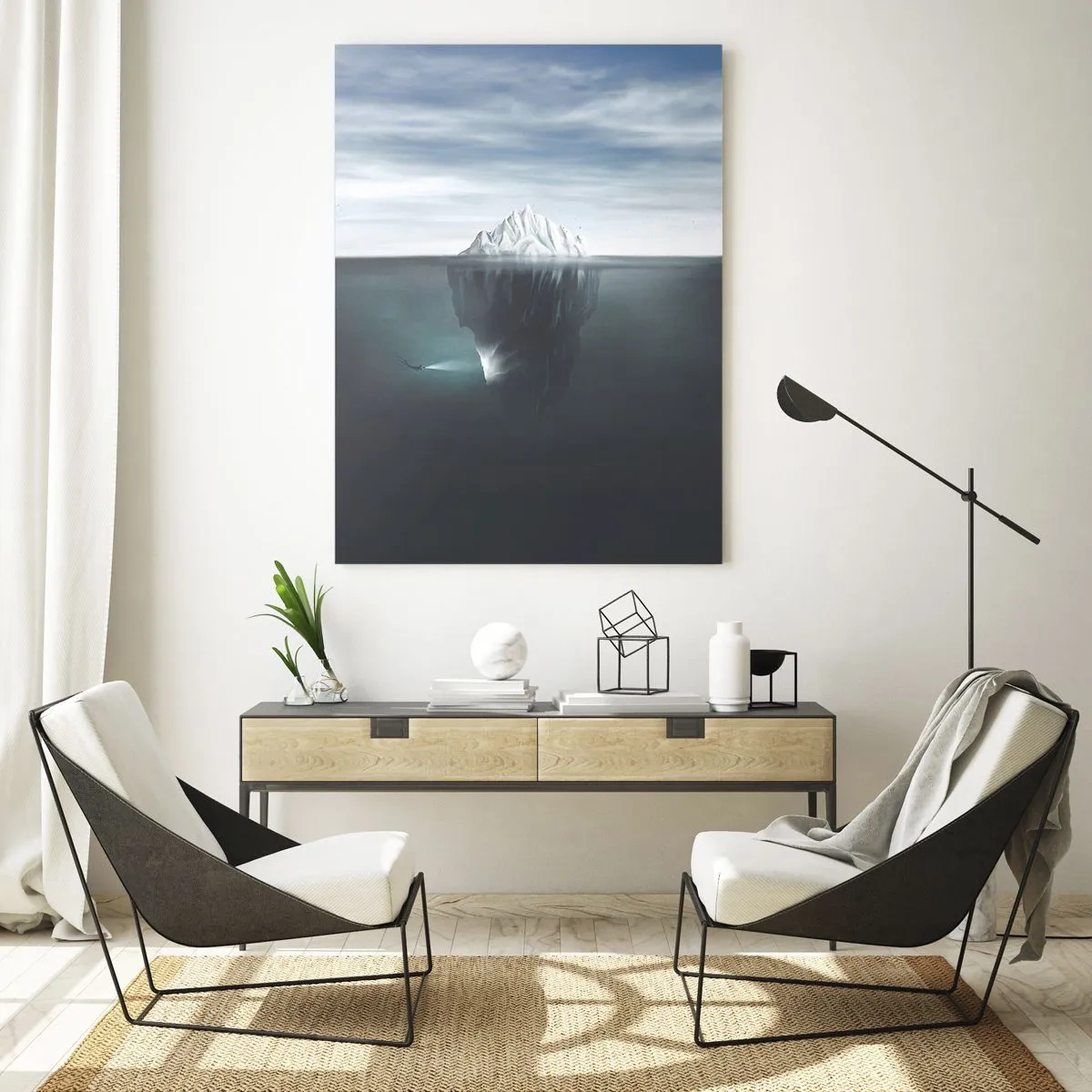 Obraz na skle - Podvodní tajemství - 50x70 cm