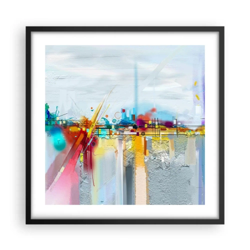 Plakát v černém rámu - Most radosti nad řekou života - 50x50 cm