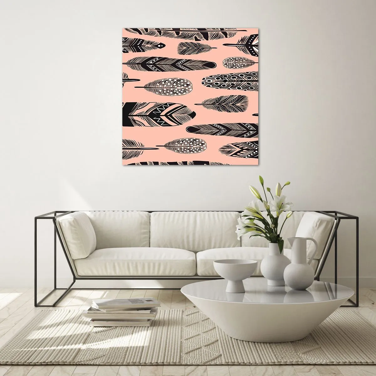 Obraz na skle - Indiánská kolekce - 50x50 cm