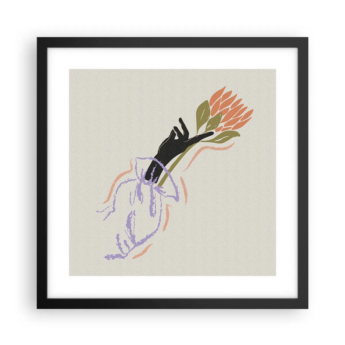 Plakát v černém rámu - Sesterský dotek - 40x40 cm