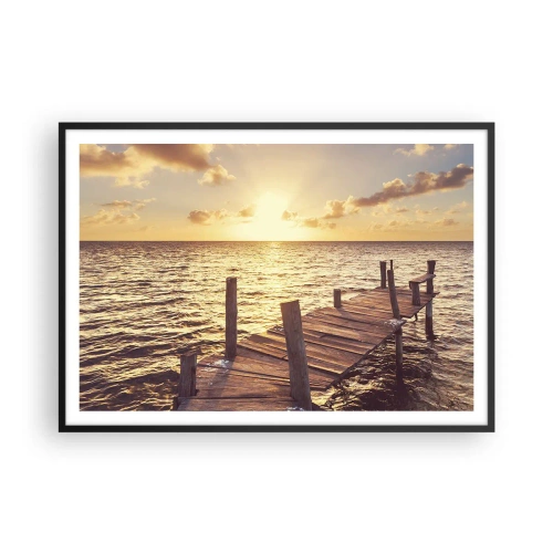 Plakát v černém rámu - Zlatá země laskavosti - 100x70 cm
