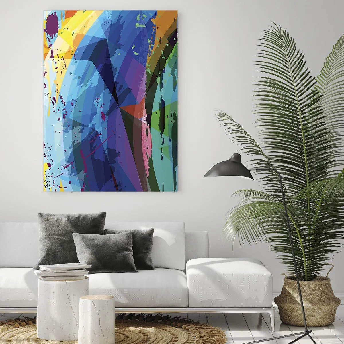 Obraz na skle - Barevná závrať - 50x70 cm