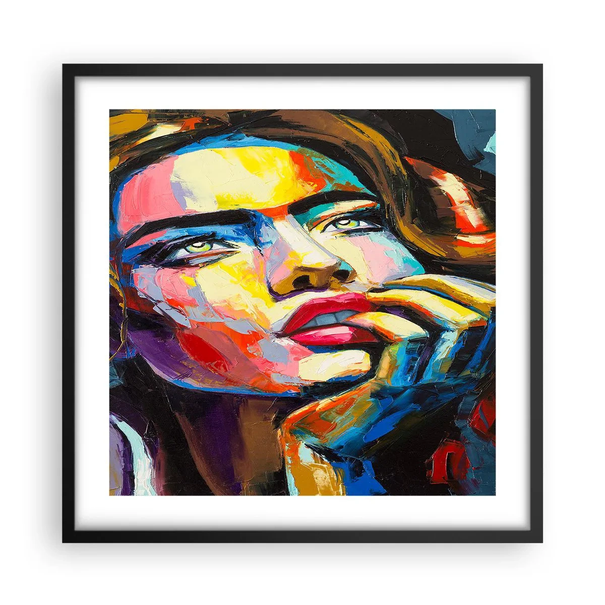 Plakát v černém rámu - Sny, jak ptáci letí oblohou - 50x50 cm