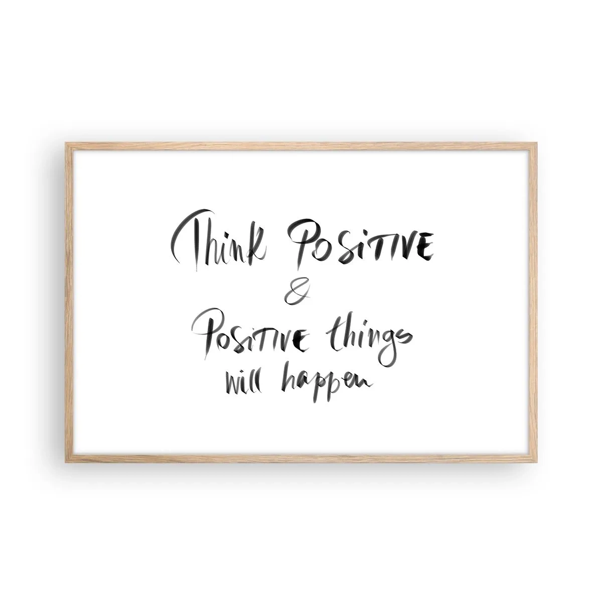 Plakát v rámu světlý dub - Jak žít? - 91x61 cm