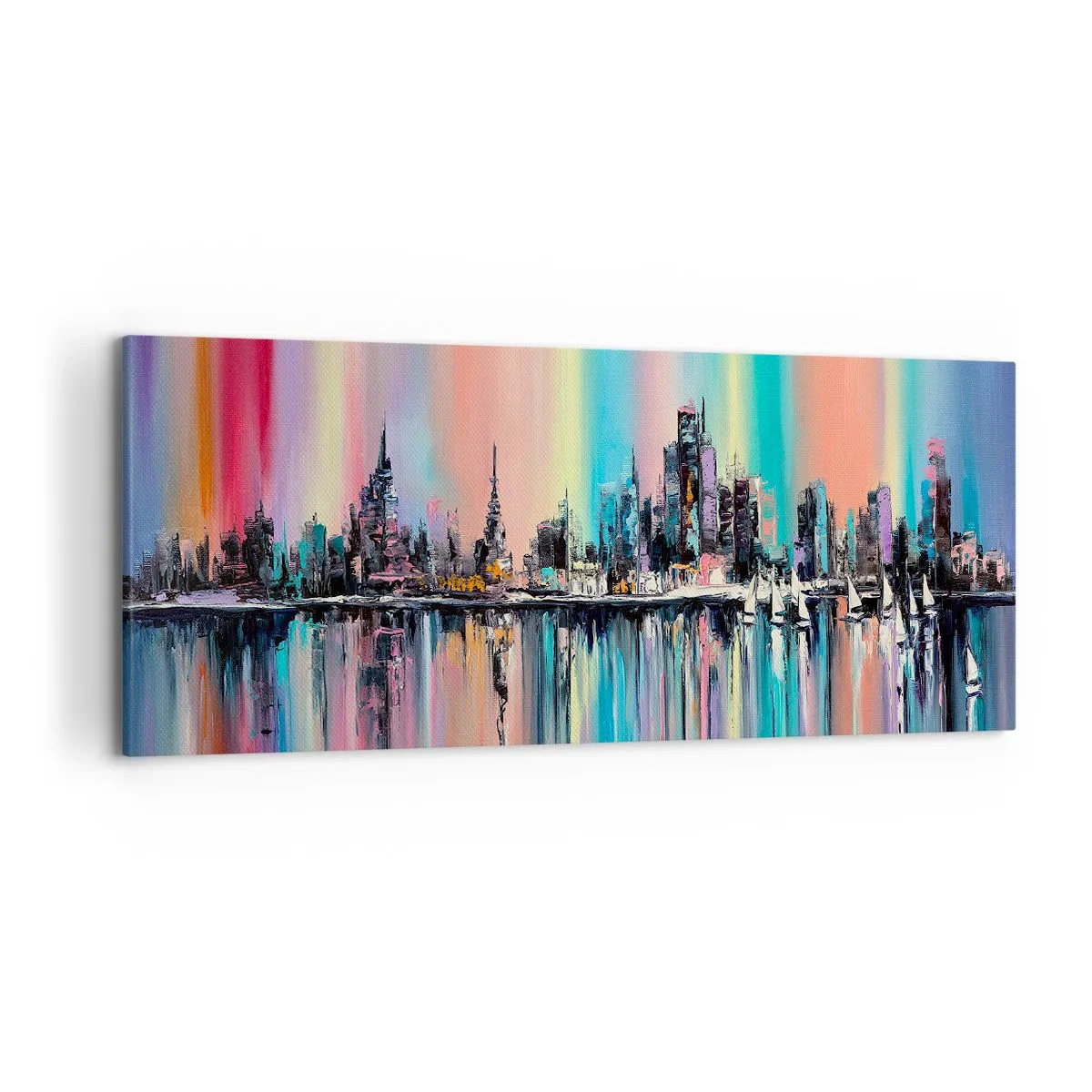 Obraz na plátně - Noční proud světla - 120x50 cm